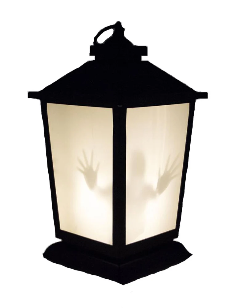 Flackernde Geister Laterne mit Licht und Sound - Halloween Dekoration | 36 x 17 cm