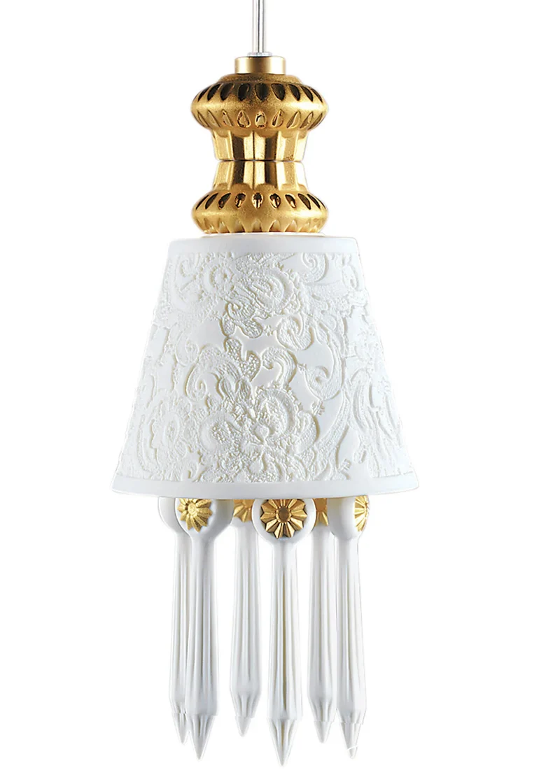 Hängeleuchte BELLE DE NUIT mit Tränen in Golden Luster