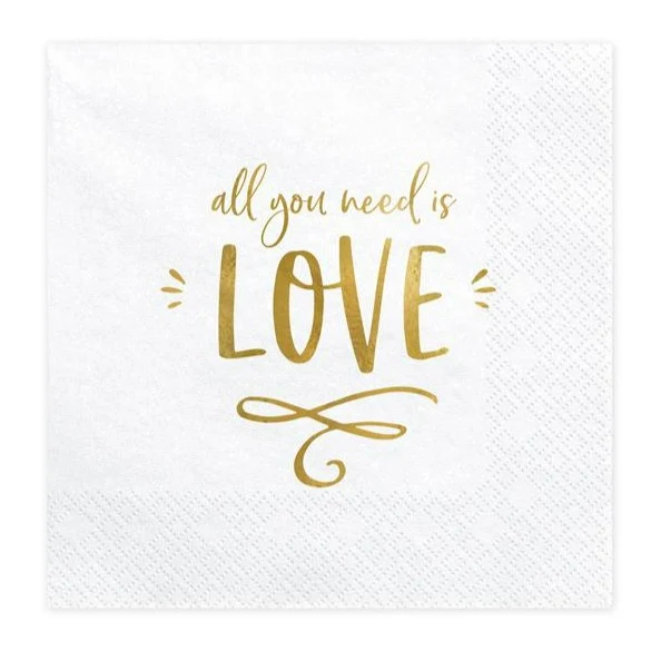 Servietten all you need is love (20 Stück)