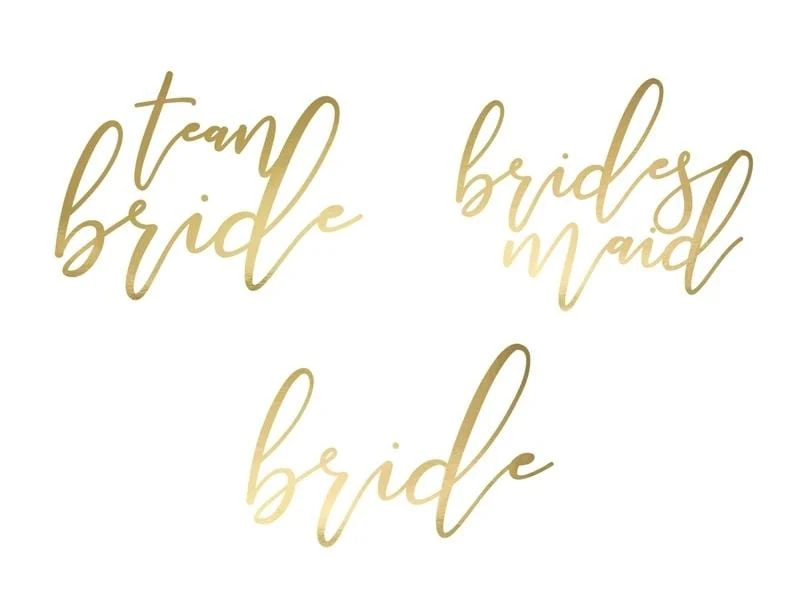 Tattoo Set Team Bride gold (15 Stück)