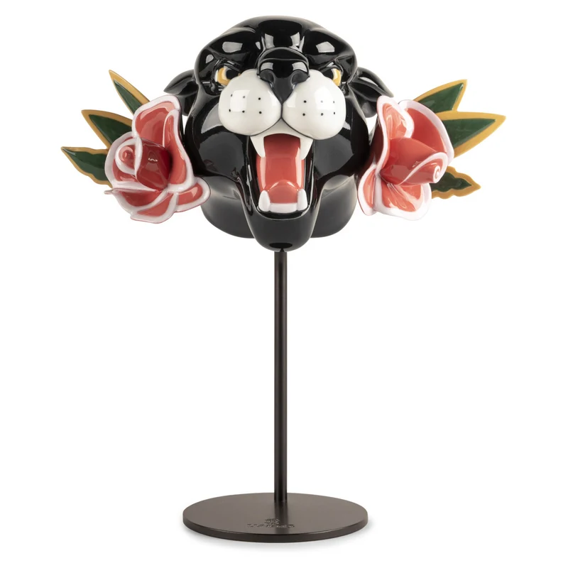 Figur WILD PANTHER aus Porzellan