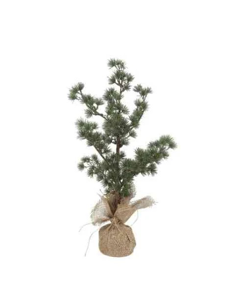 Künstliche ZEDER ☆ Baum ca. 60 cm Weihnachtsbaum Kunstpflanze mit Jute-Fuß