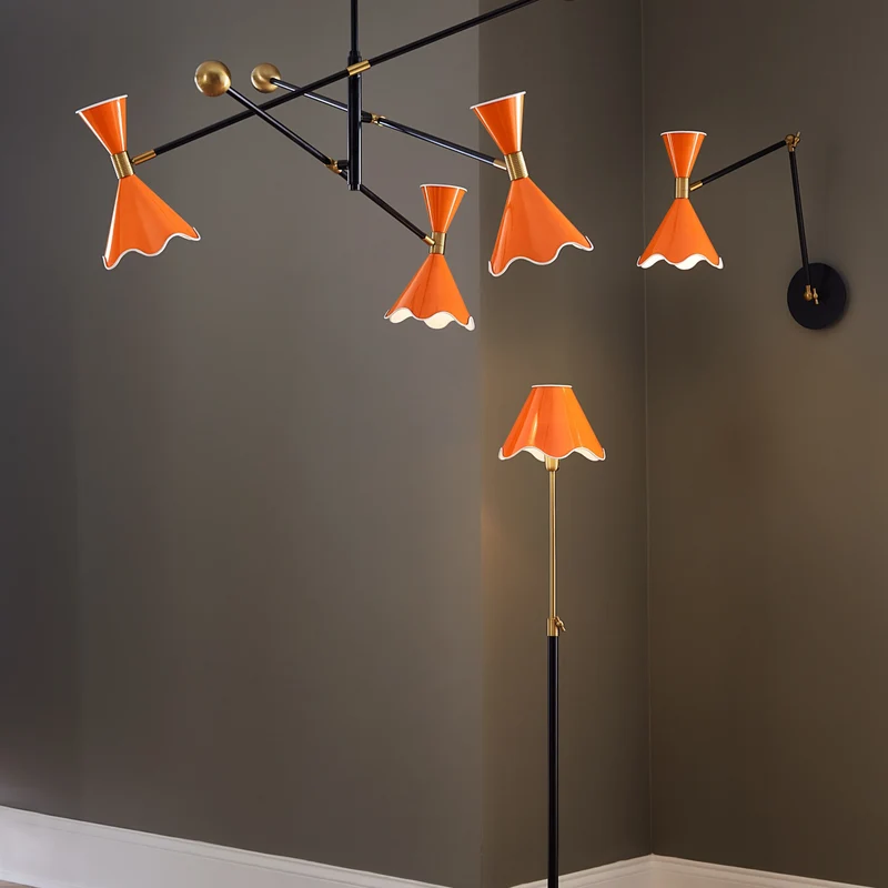 Pendelleuchte RIPPLE ARTICULATING SCONCE orange