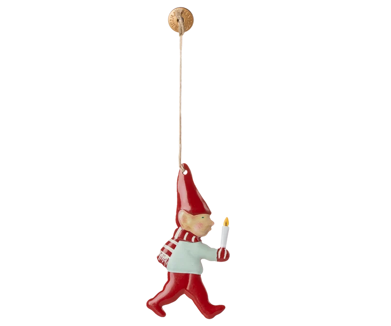 Maileg Wichtel-Anhänger mit Kerzenlicht PIXY Metall-Ornament ca. 9 cm ☆ Adventsdeko