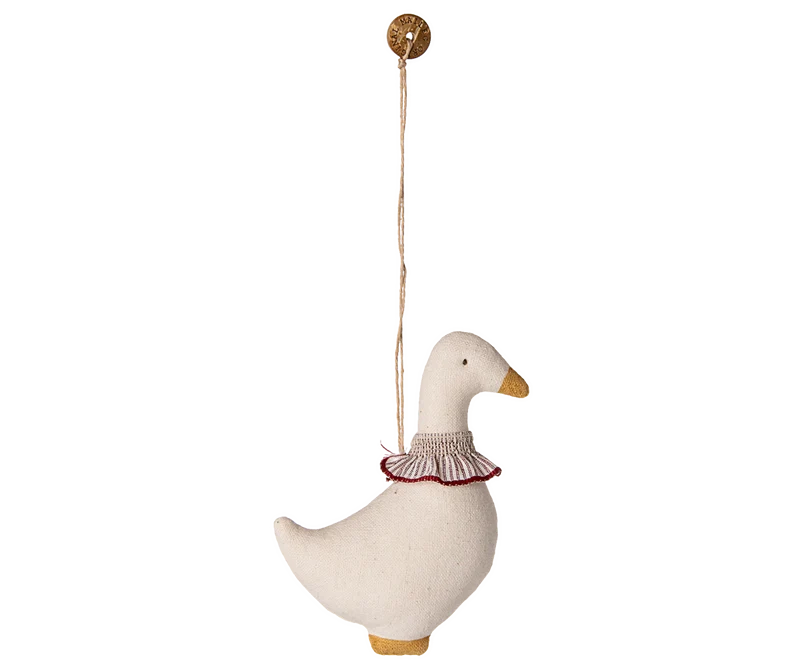 Maileg Ornament GANS mit rotem Kragen ca. 8,5 cm Stoffanhänger Deko Baumschmuck