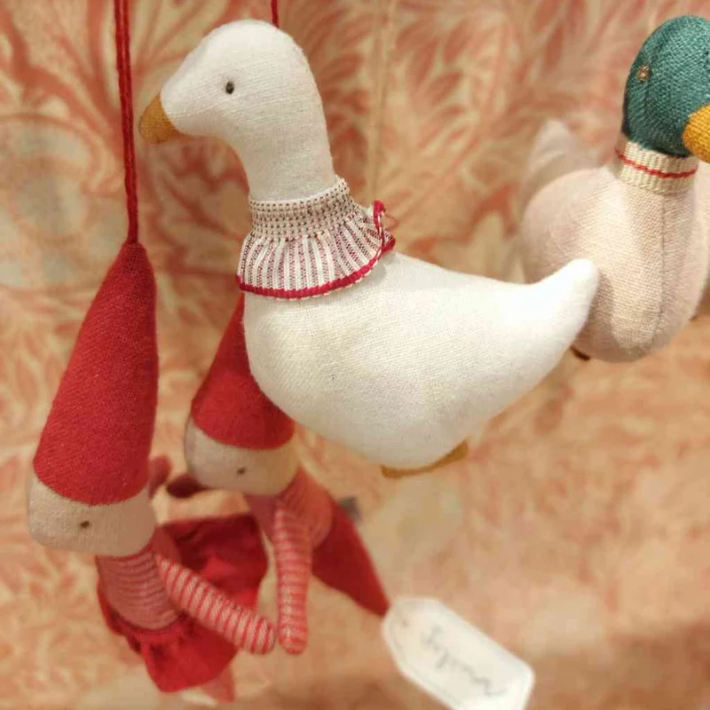 Maileg Ornament GANS mit rotem Kragen ca. 8,5 cm Stoffanhänger Deko Baumschmuck