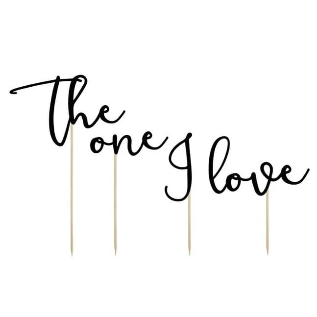 Tortenstecker The one I love - schwarz