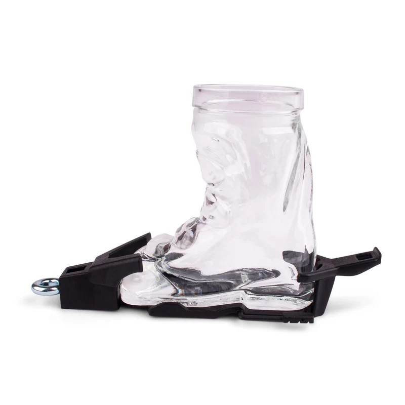 Skischuh Schnapsglas mit Bindung