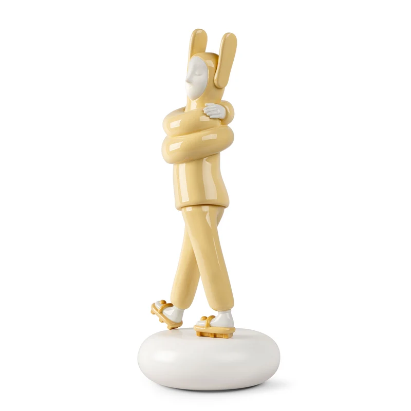 Figur EMBRACED in Gelb, H57 cm