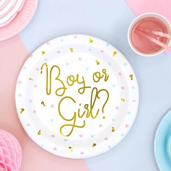 Gender Reveal Teller (6 Stück)