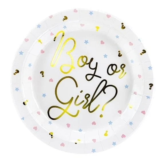 Gender Reveal Teller (6 Stück)
