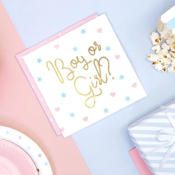 Gender Reveal Servietten (20 Stück)