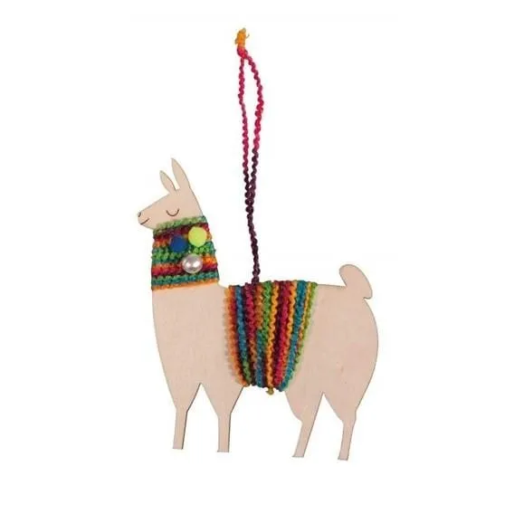 Holzhänger Lama