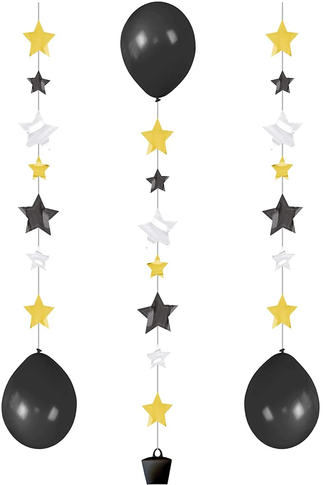 Ballon Anhänger Set - 3 Stück Motiv Sterne