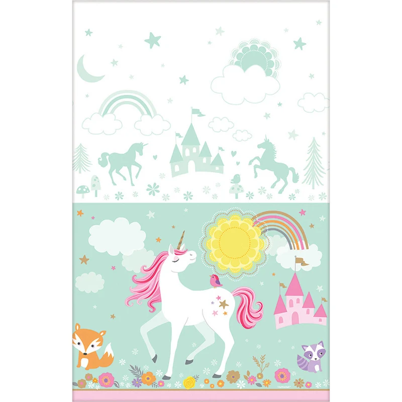 Amscan "Magical Unicorn" Einhorn Tischdecke 137 x 243 cm - 571929 | Kinder Geburtstag Partydekorati
