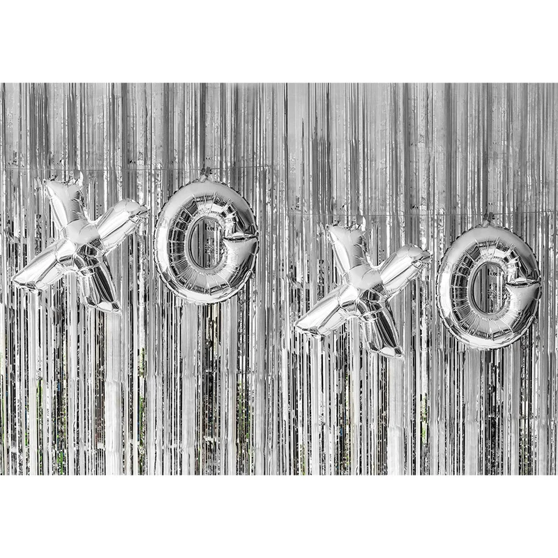Türvorhang "Metallic" 200 x 100 cm | Silber
