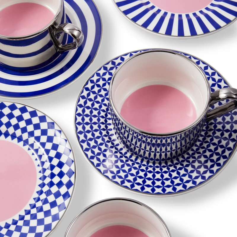 4er-Set Kaffeetassen AUNTY CUPS silber
