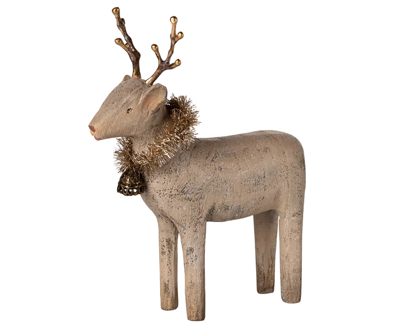 Maileg RENTIER aus Holz handbemalt ca. 16x13 cm Adventsdekoration