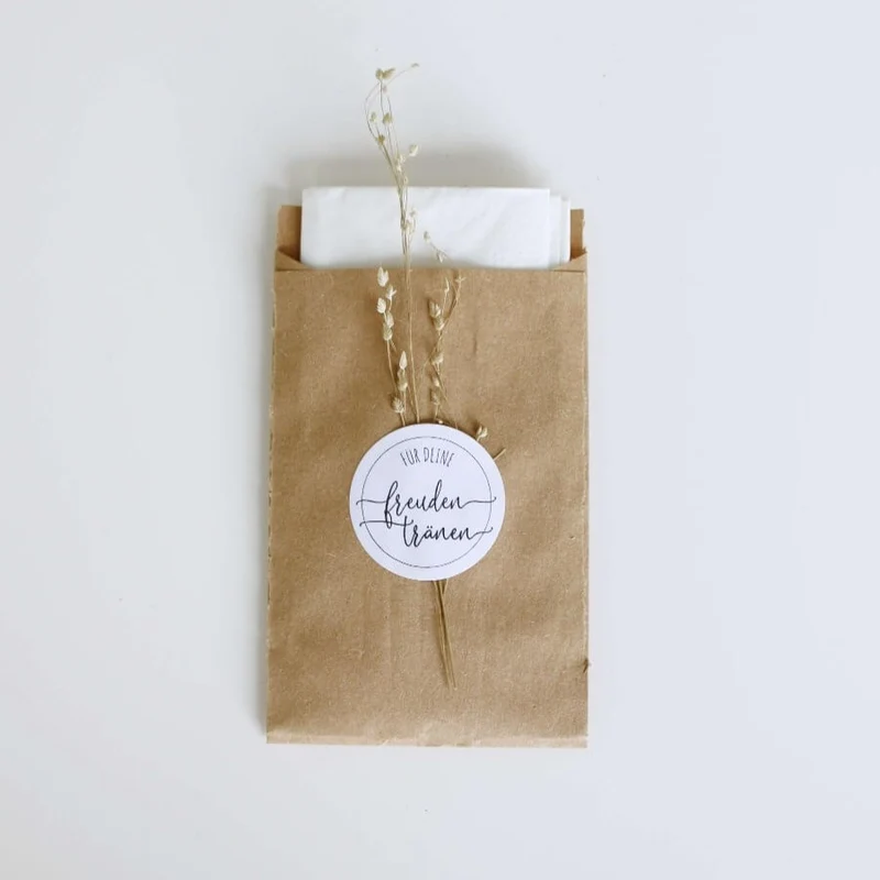Papiertüten aus Kraftpapier für Freudentränen (24 Stück)