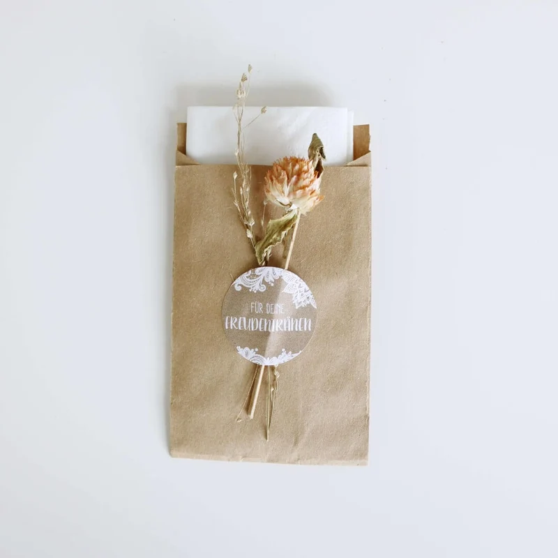Papiertüten aus Kraftpapier für Freudentränen (24 Stück)