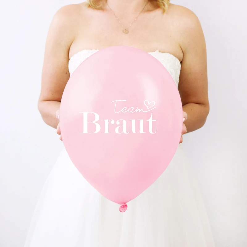 Luftballons Team Braut (10 Stück)