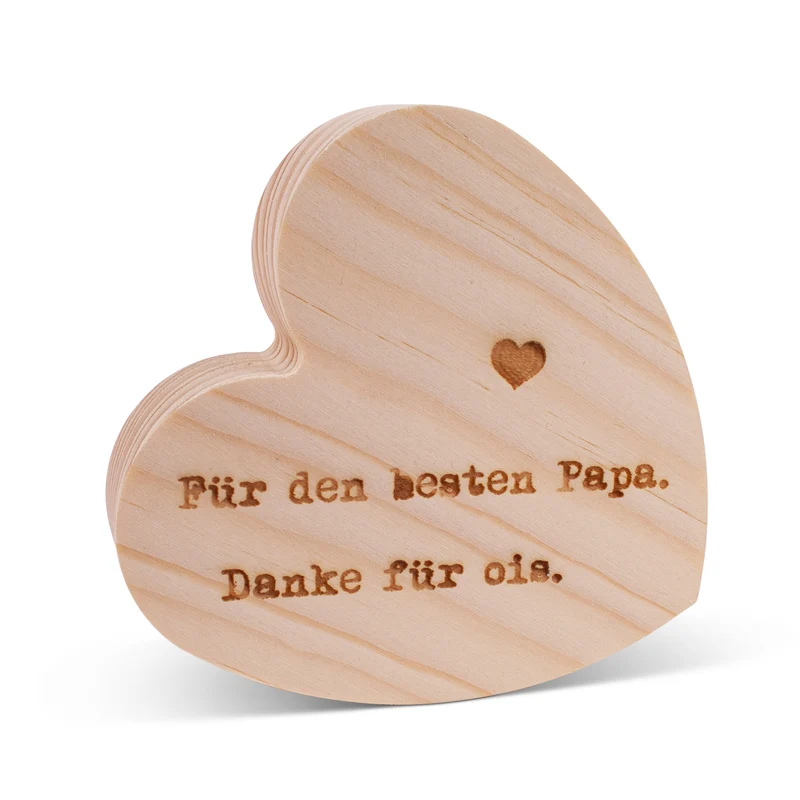 Holzherzerl "Bester Papa"