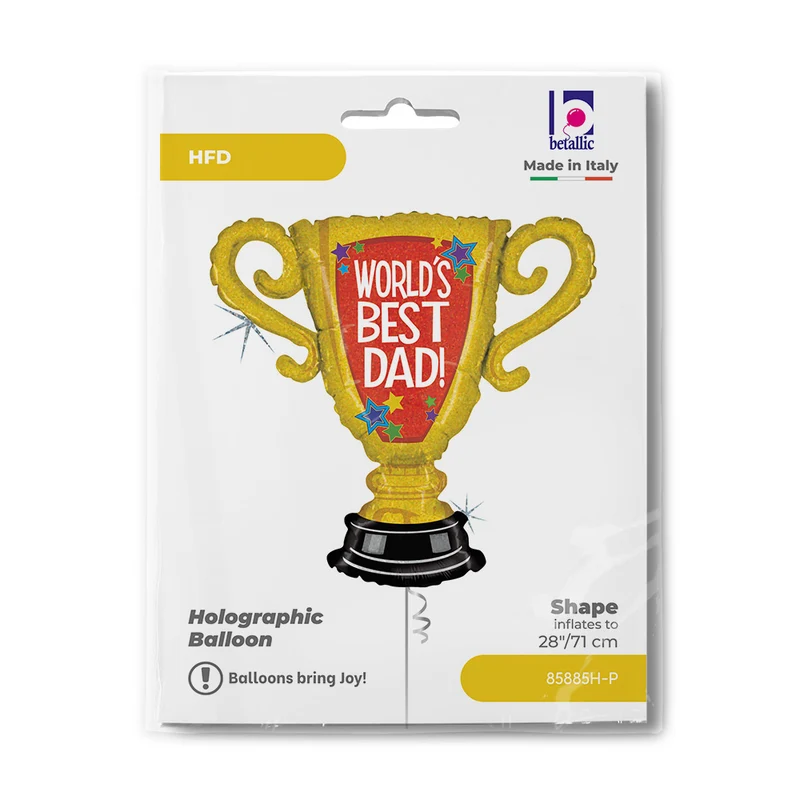 Shape Folienballon FormII Pokal World's Best Dad 84 cm