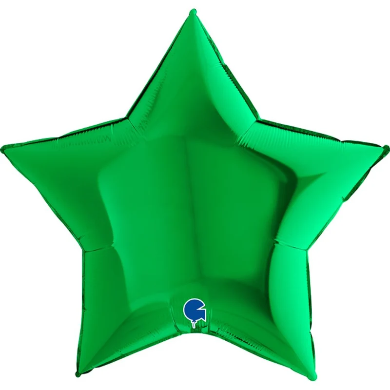 36"/Ø91cm Folienballon Uni Stern | Grün