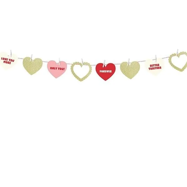 DIY Herzchen Girlande Sweet Love