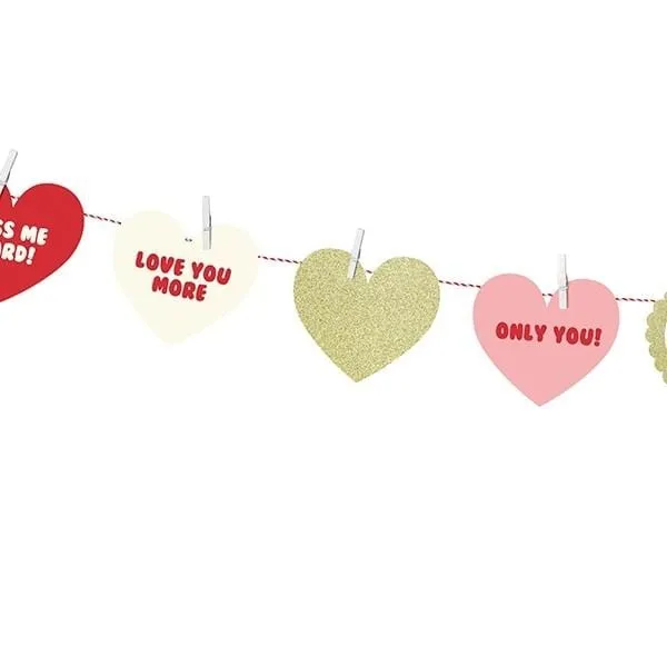 DIY Herzchen Girlande Sweet Love