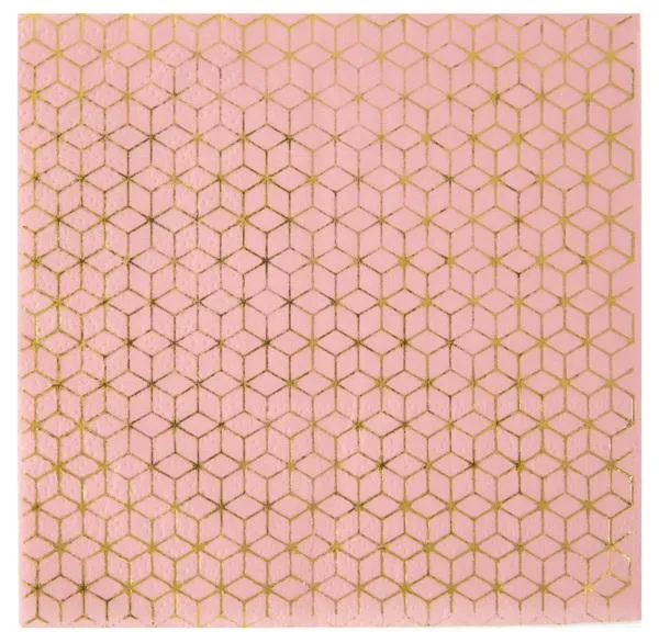 Cocktail Servietten romantisch - rosegold (20 Stück)