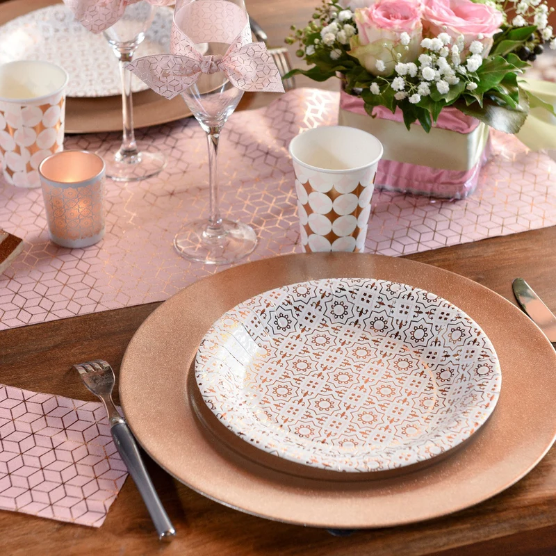 Cocktail Servietten romantisch - rosegold (20 Stück)