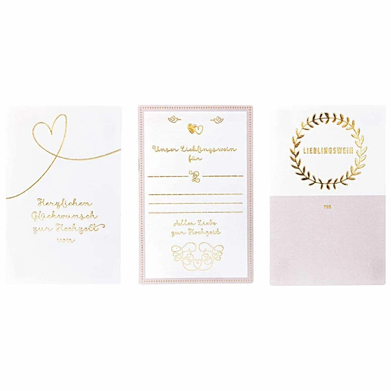 Geschenk Aufkleber Weinflaschenetiketten (3 Stück)