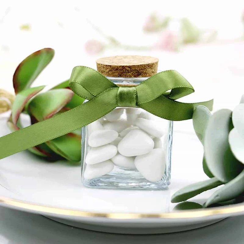 Gastgeschenk Korkenglas quadratisch (1 Stück)
