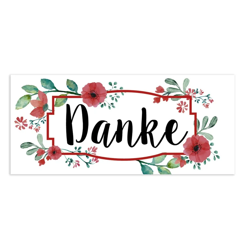 Aufkleber Danke (10 Stück)