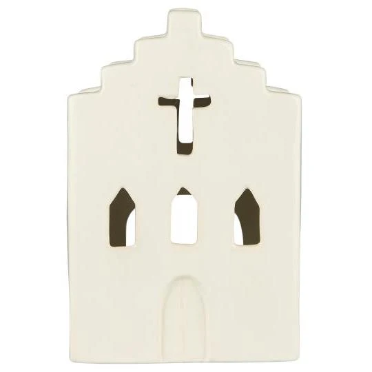 Windlicht KIRCHE Lichthaus weiß ca. 19x11x12,5 cm ☆ Kollektion Stillenat