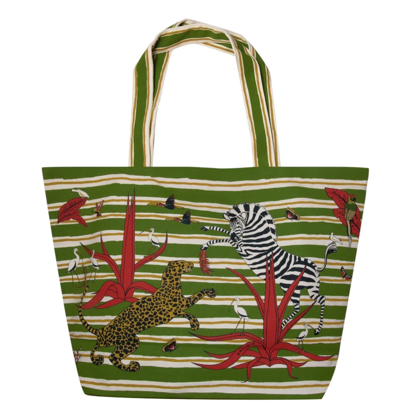 Strandtasche JUNGLE GREEN aus ägyptischer Baumwolle