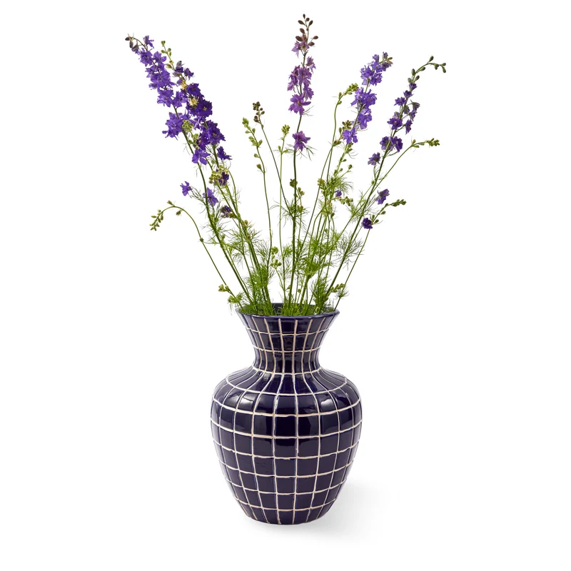 Keramikvase HAMAM S dunkelblau Ø30xH40 cm