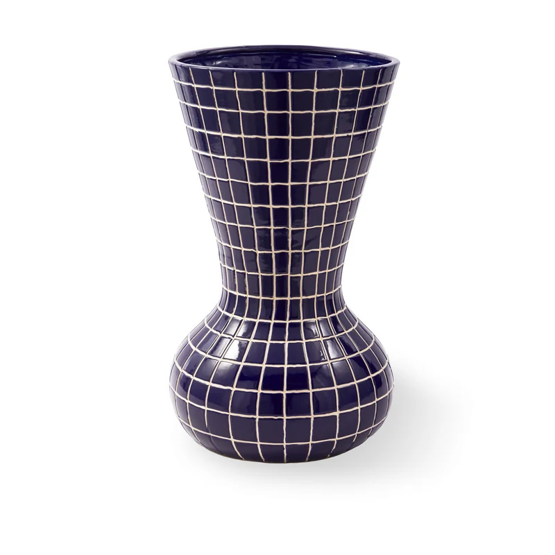 Vase HAMAM L dunkelblau Ø36xH62cm