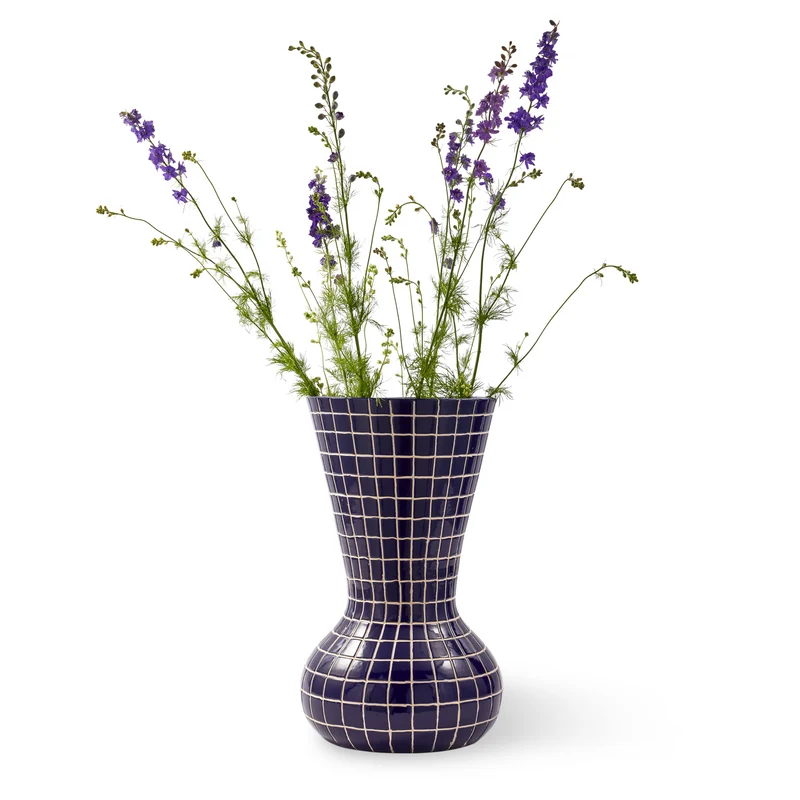 Vase HAMAM L dunkelblau Ø36xH62cm