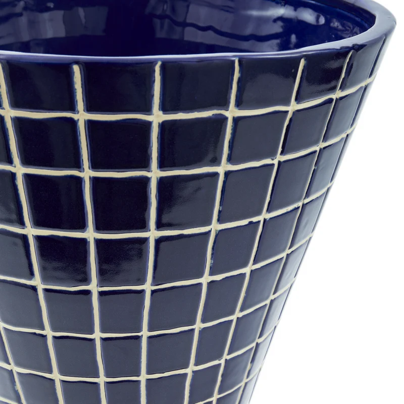 Vase HAMAM L dunkelblau Ø36xH62cm