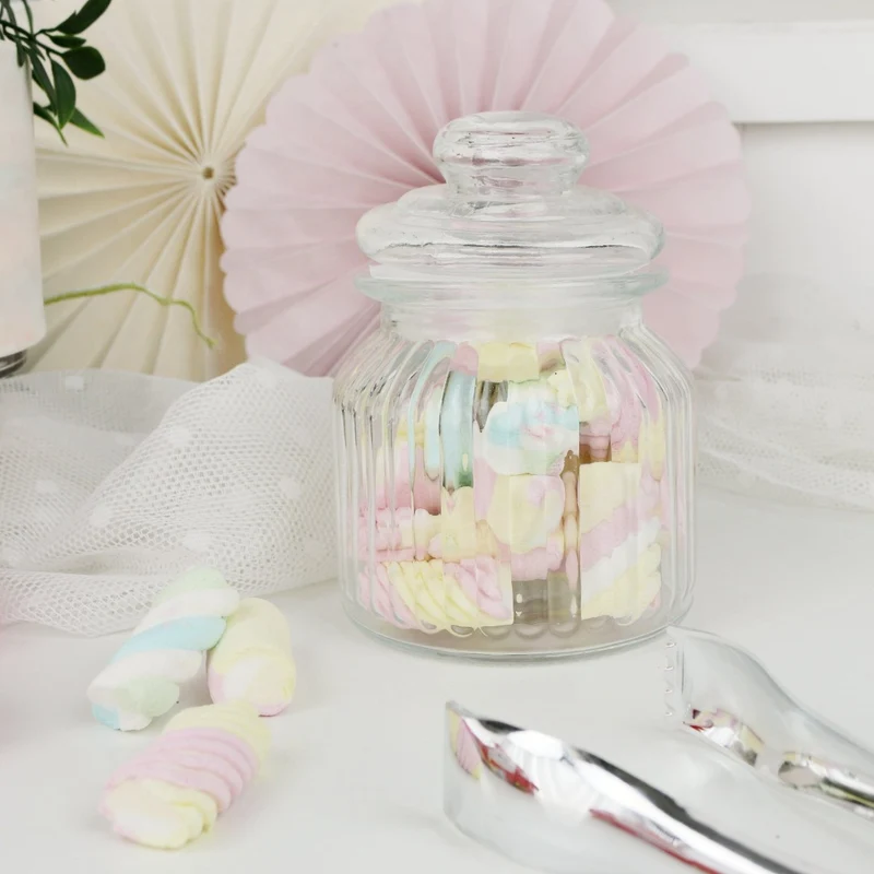 Candy Bar Glas mit Deckel klein