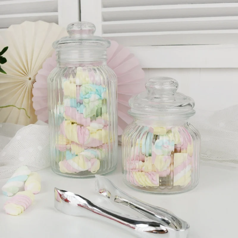 Candy Bar Glas mit Deckel klein