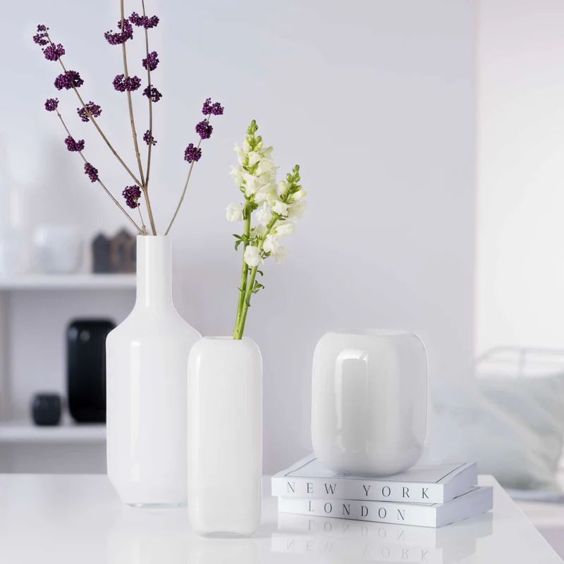 Vase MILANO 39 cm weiß