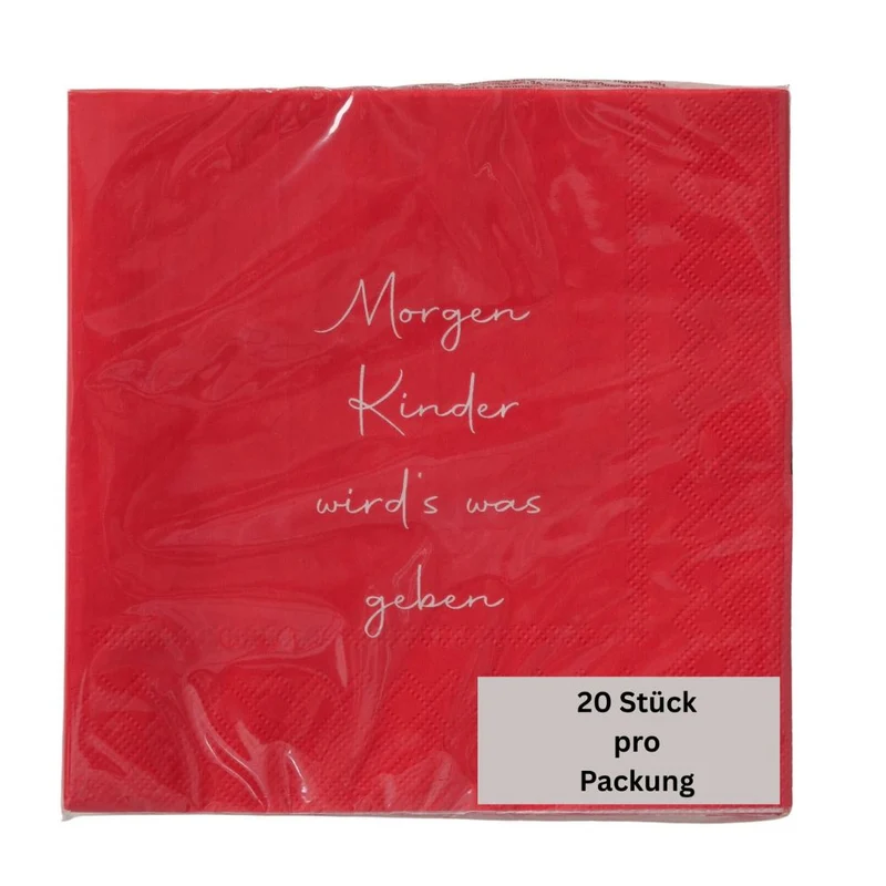 Papierservietten Morgen Kinder wird‘s was geben