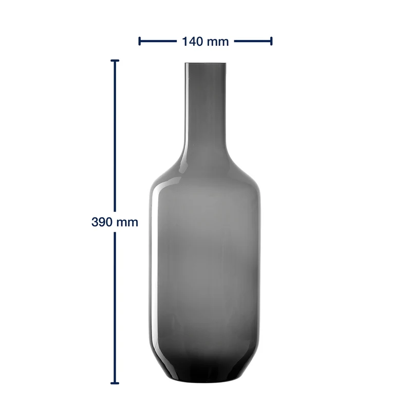 Vase MILANO 39 cm grau