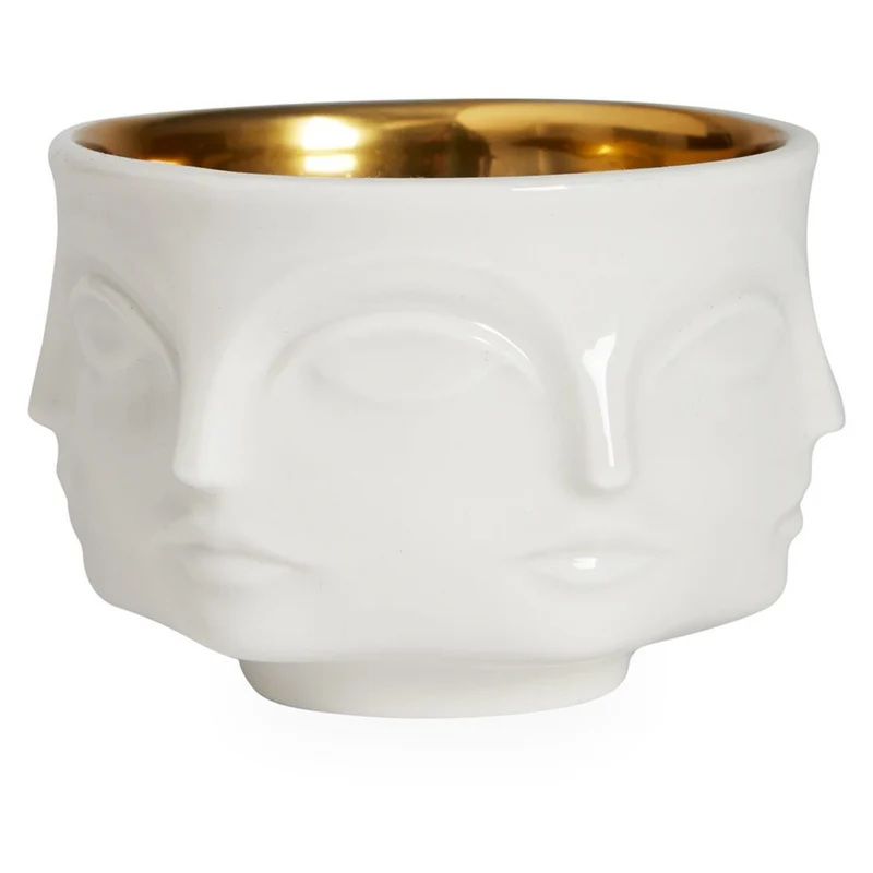 Teelichthalter MUSE D'OR weiß/gold