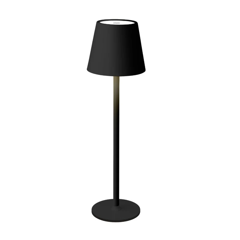 Wiederaufladbare Tischlampe LED H 37 cm schwarz