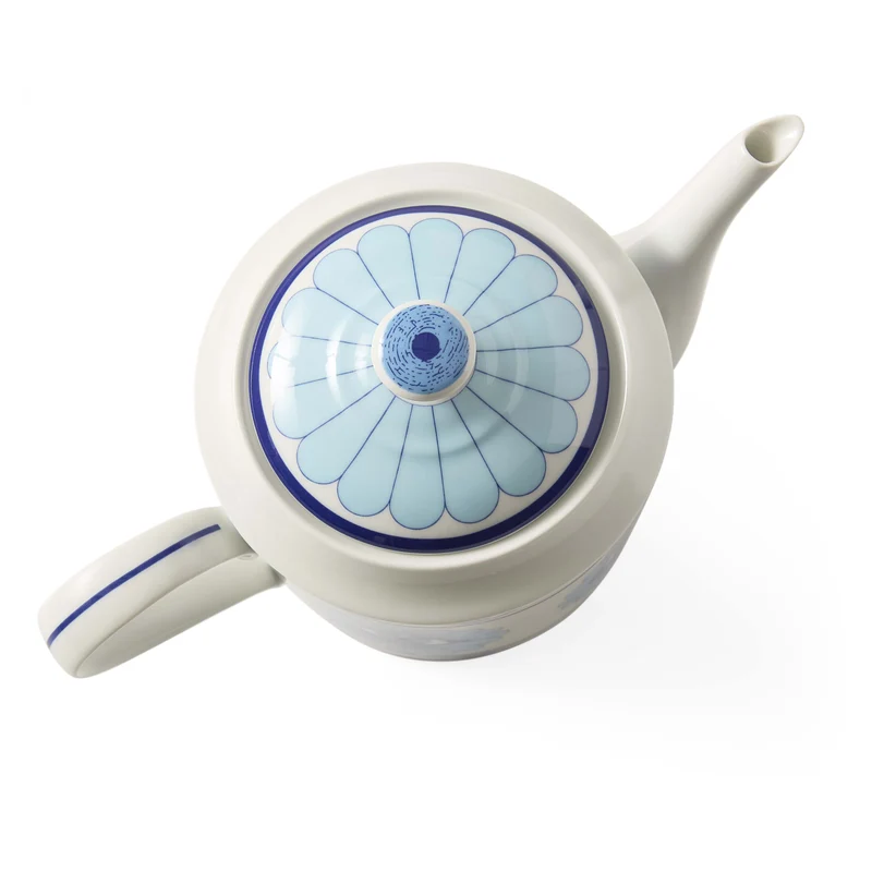 Teekanne DRUGGIST weiß/blau
