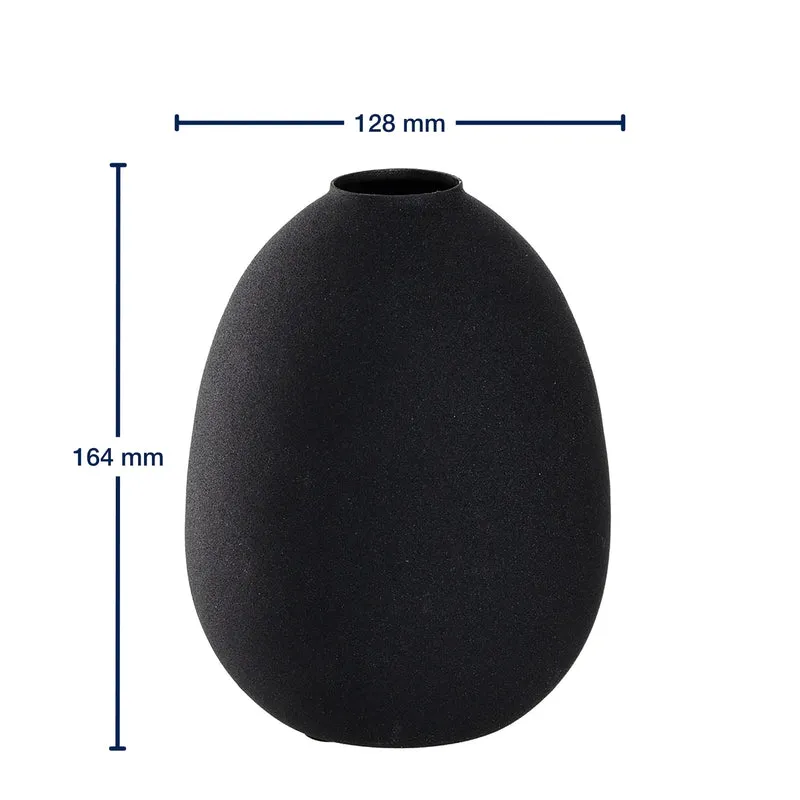 Vase CASOLARE 16 cm schwarz Metall